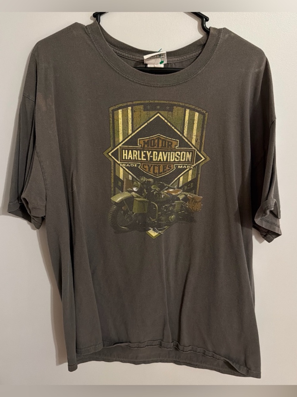 Harley-Davidson Olive Green Short Sleeve Logo Tee